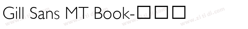 Gill Sans MT Book字体转换